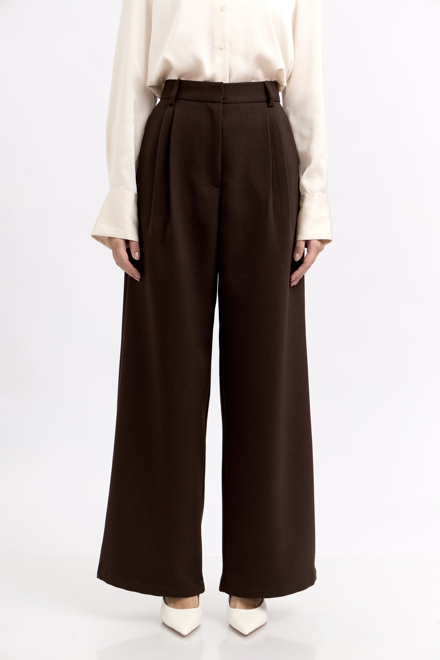 Pantalón de sastre Elisa - marrón oscuro