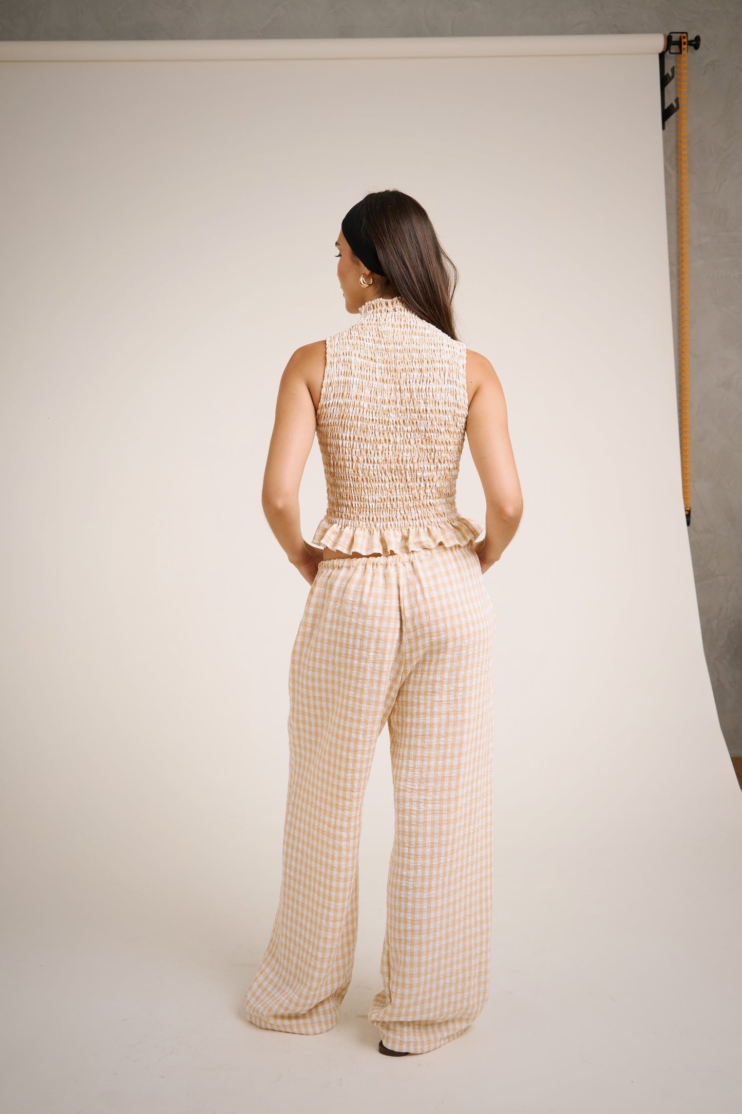 Pantalón Clara vichy amarillo