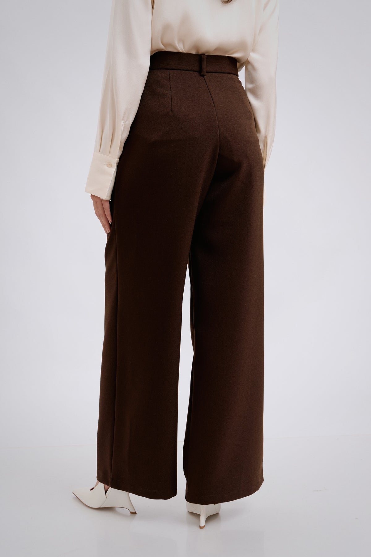 Pantalón de sastre marrón oscuro