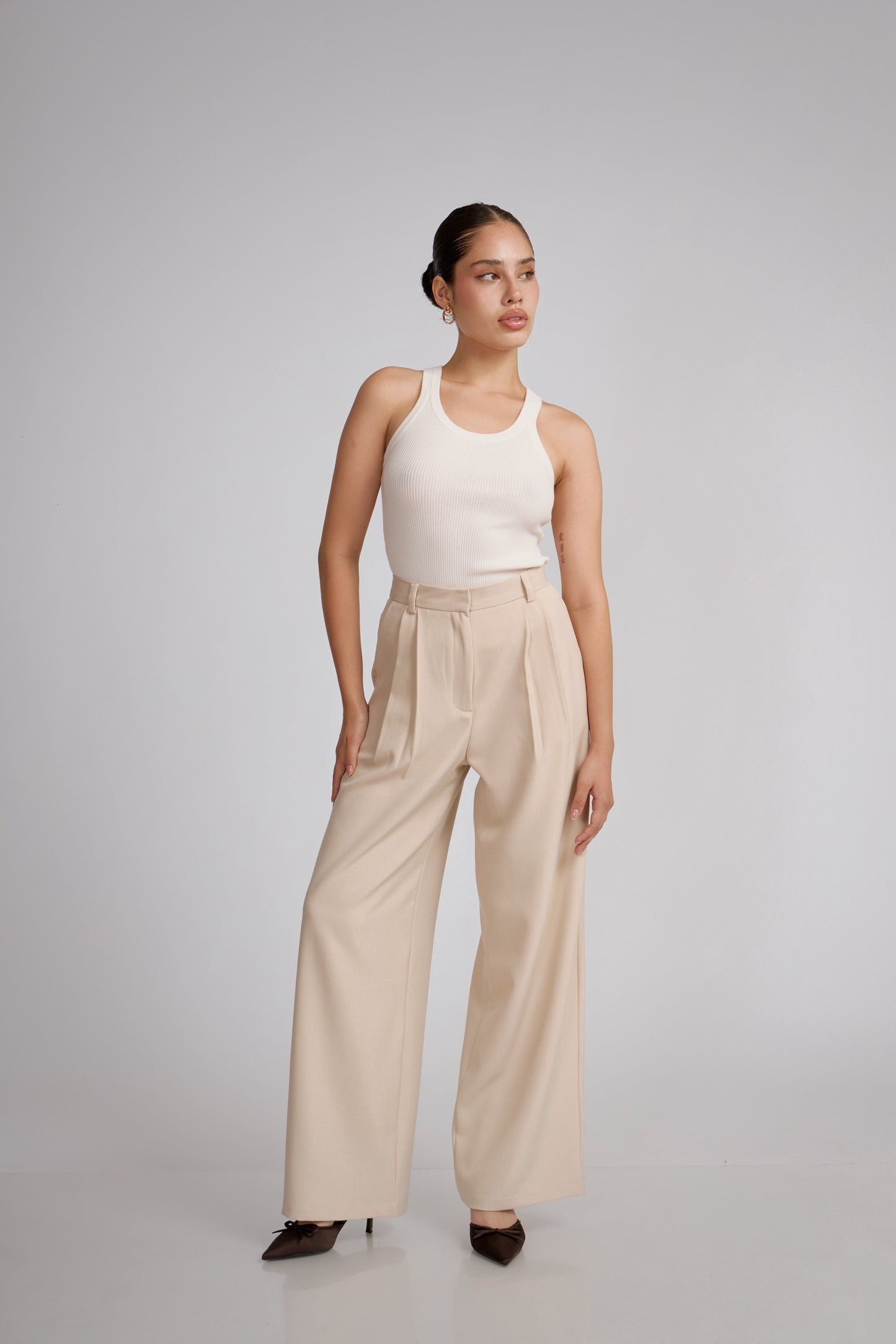 Pantalón de sastre marfil