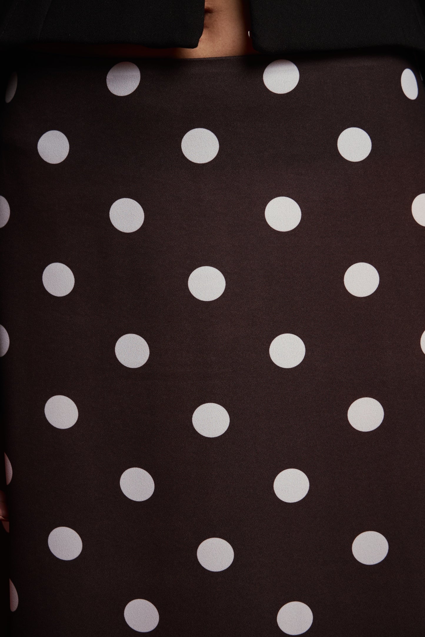 Falda polka dots marrón