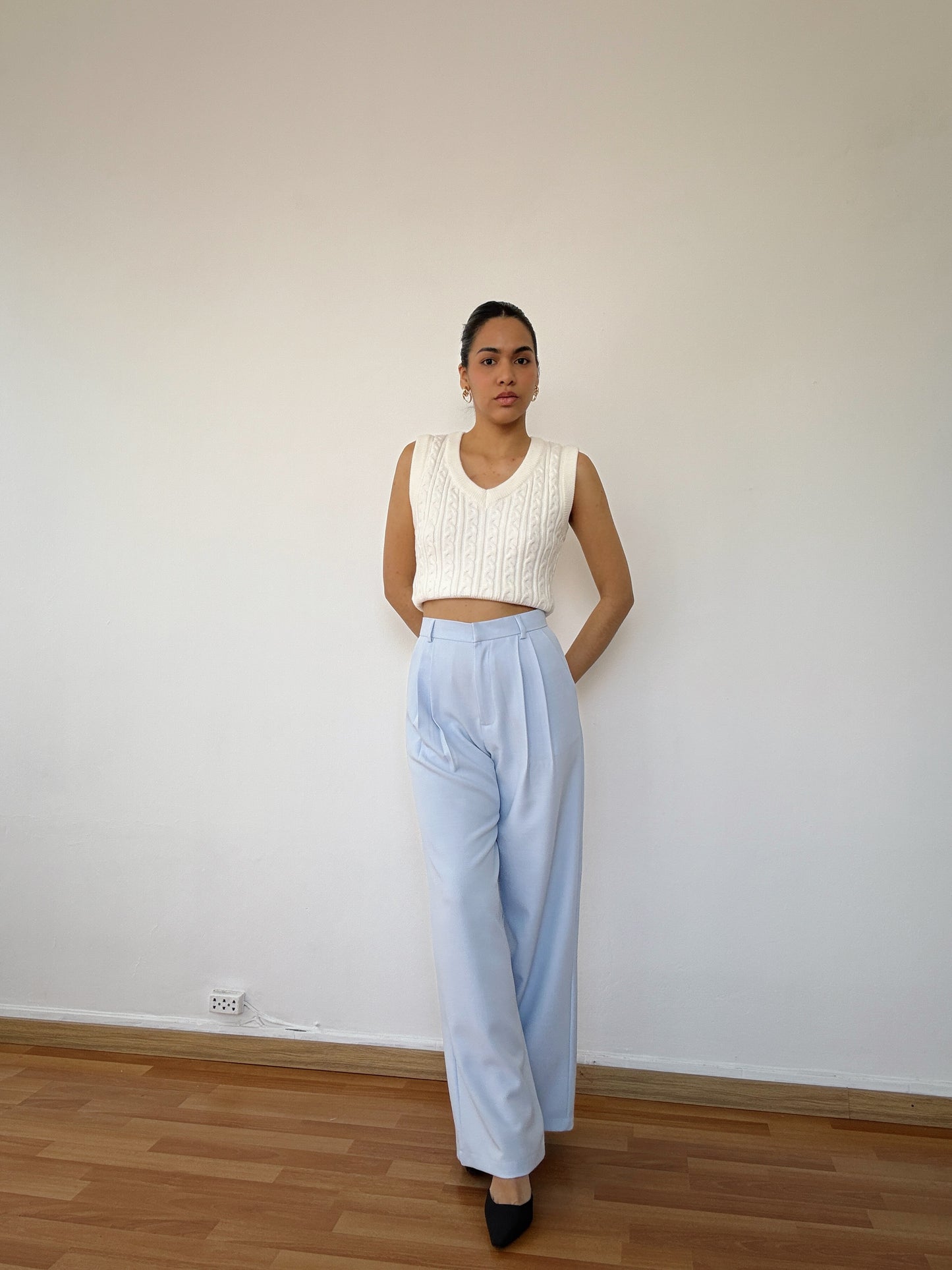 Pantalón de sastre celeste