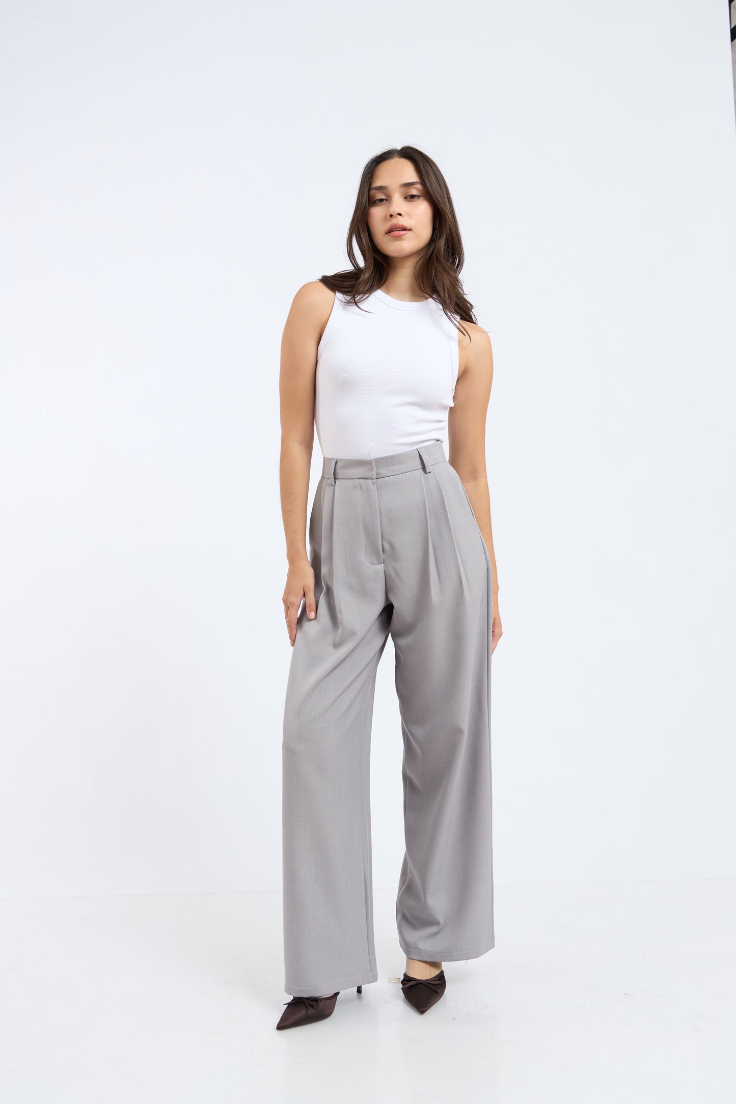 Pantalón de sastre plata