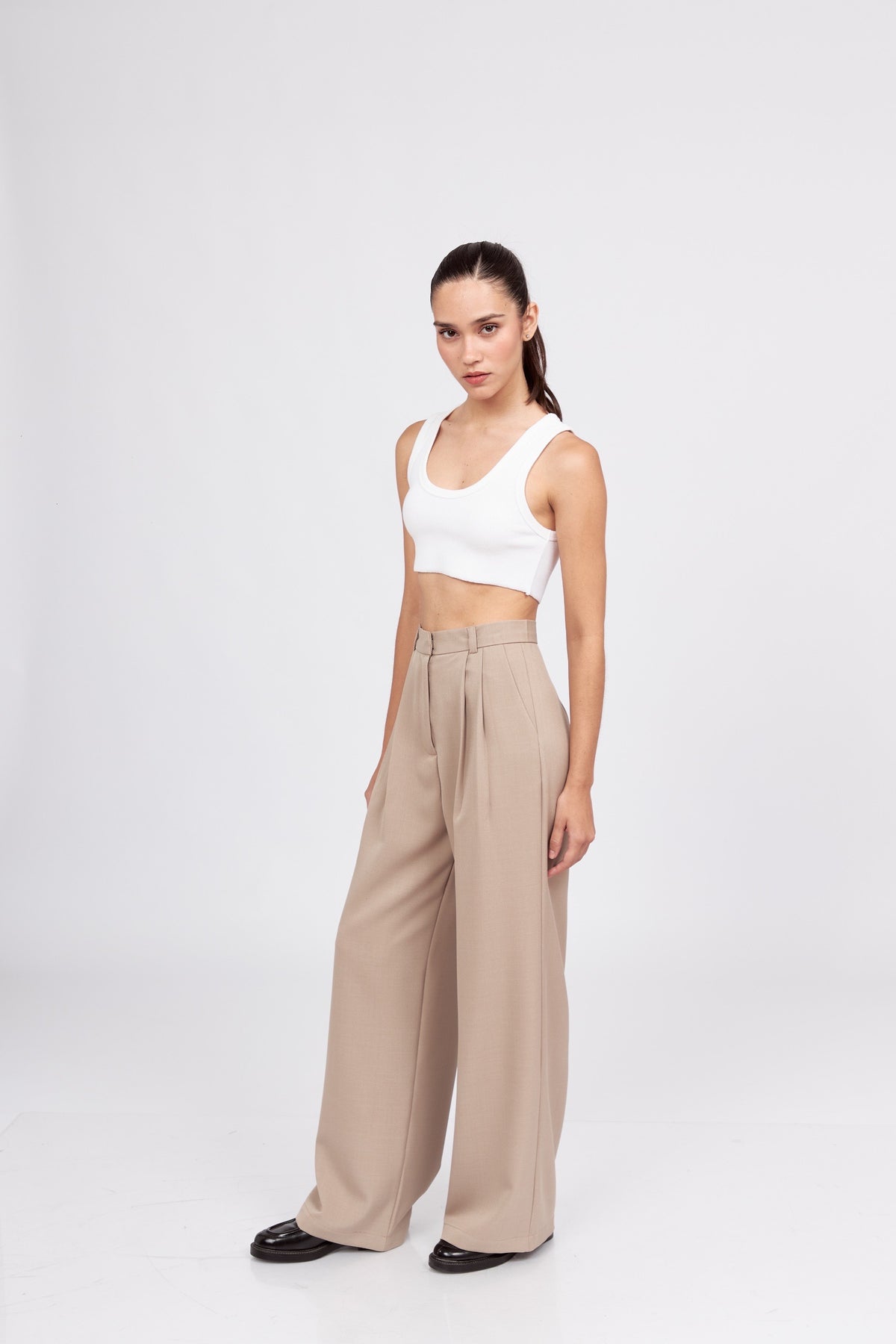 Pantalón de sastre beige medio