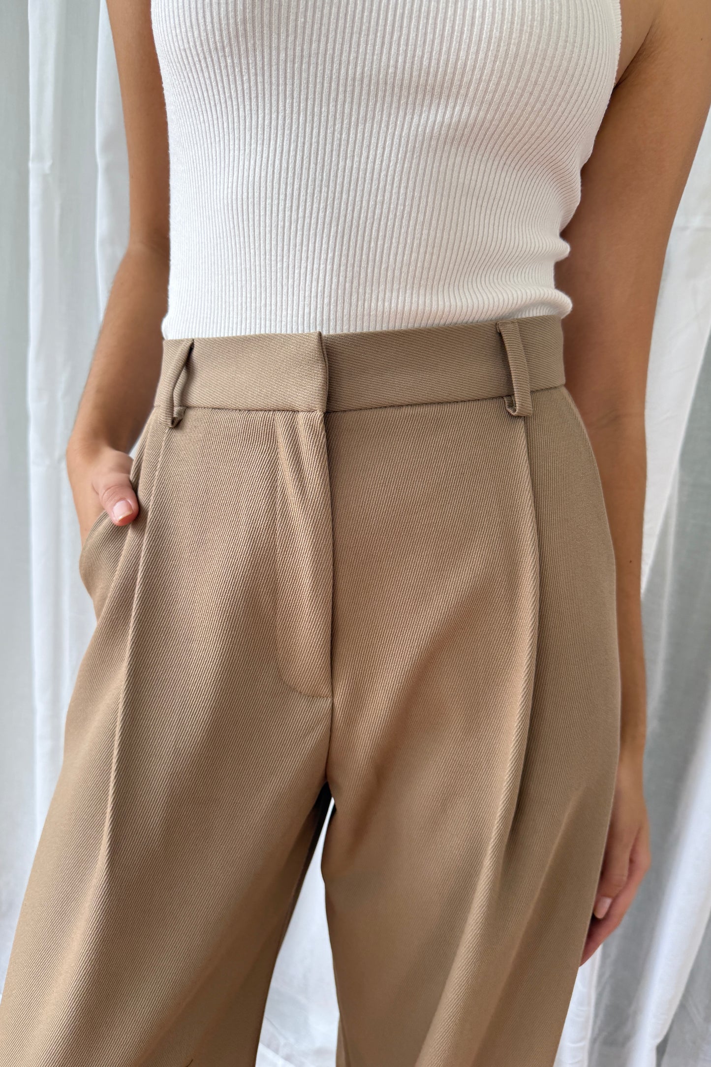 Pantalón de sastre textura - beige