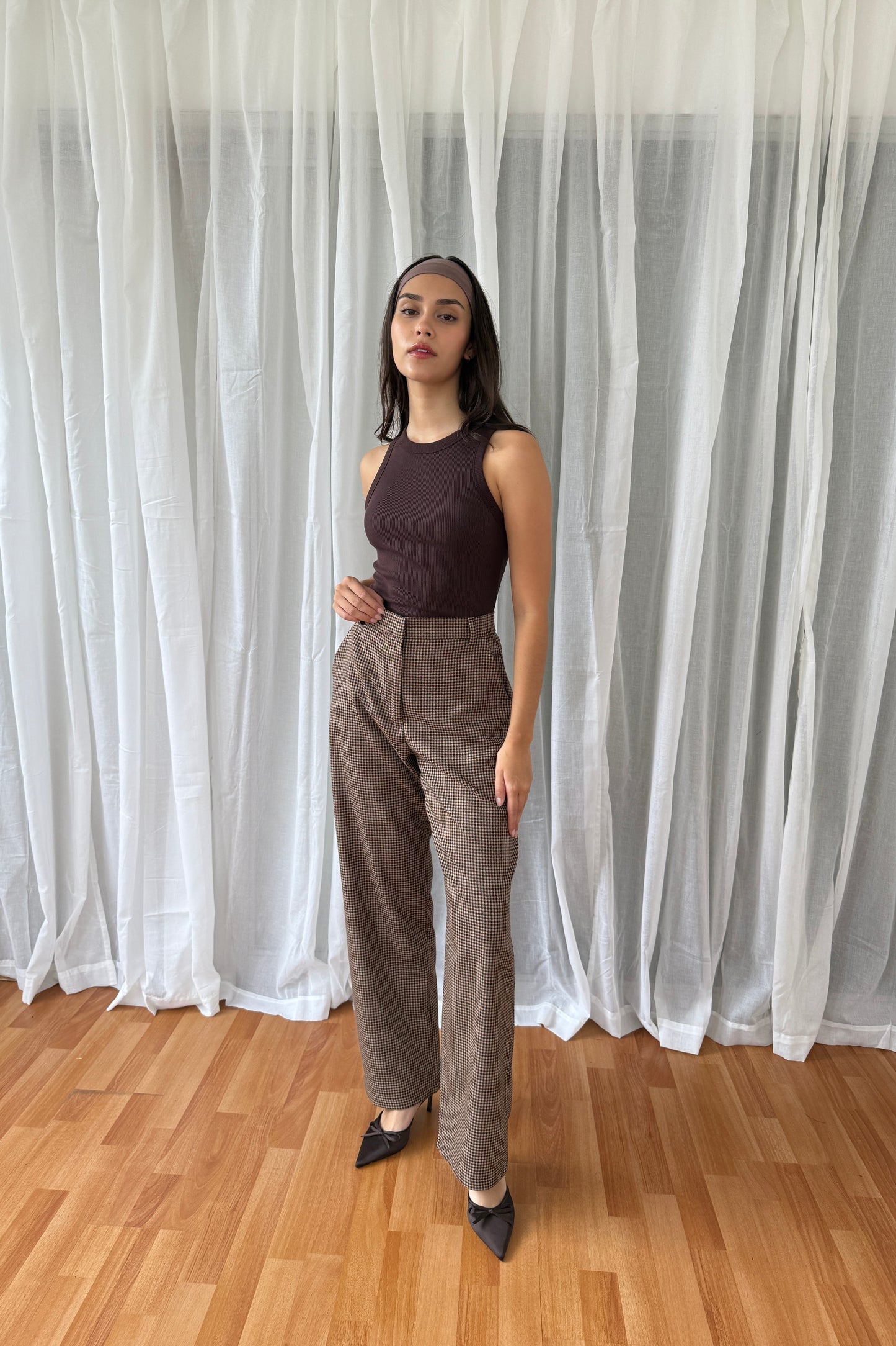 Pantalón clásico cuadros vintage