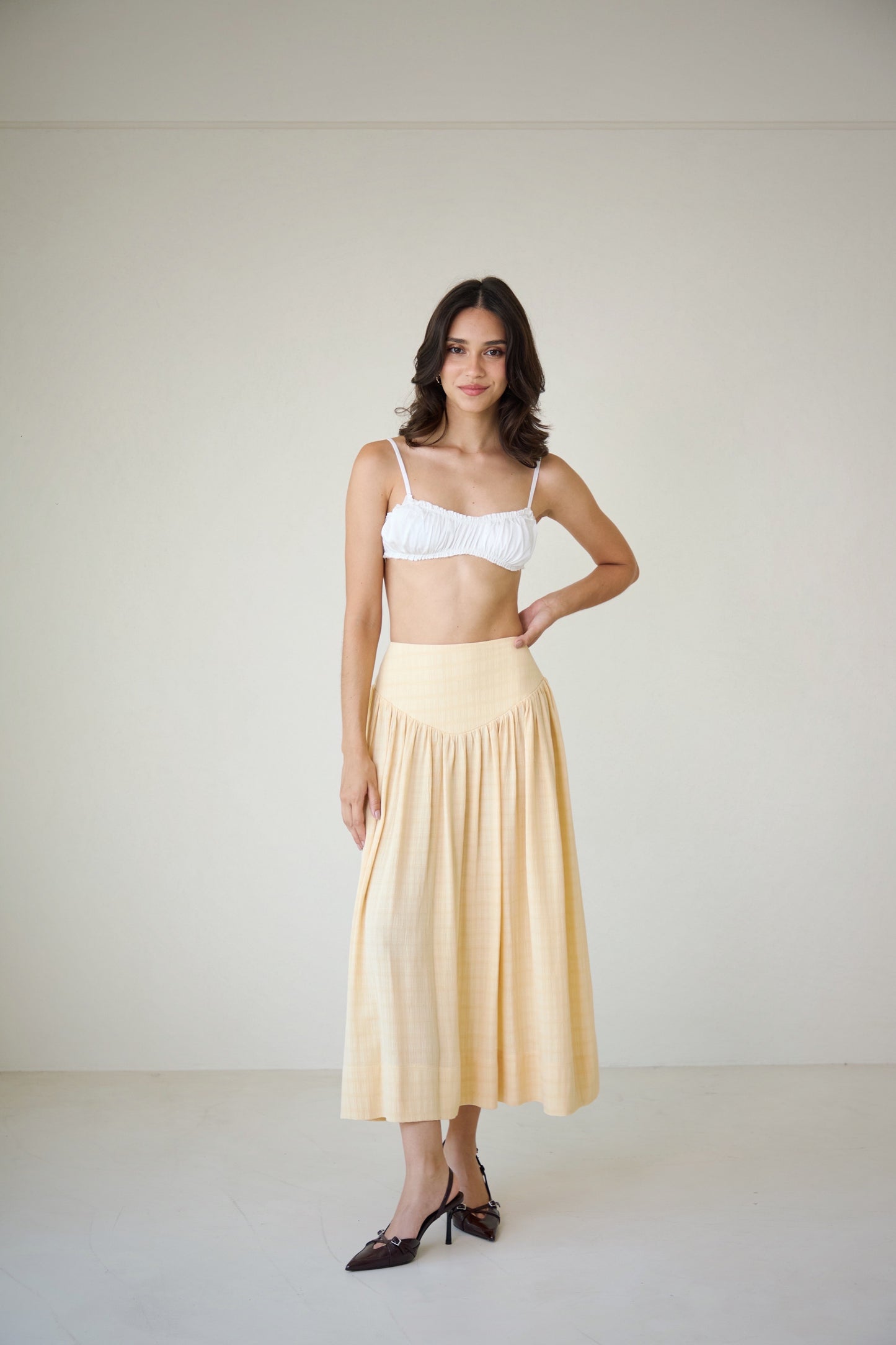 Falda rosalia amarillo bebé
