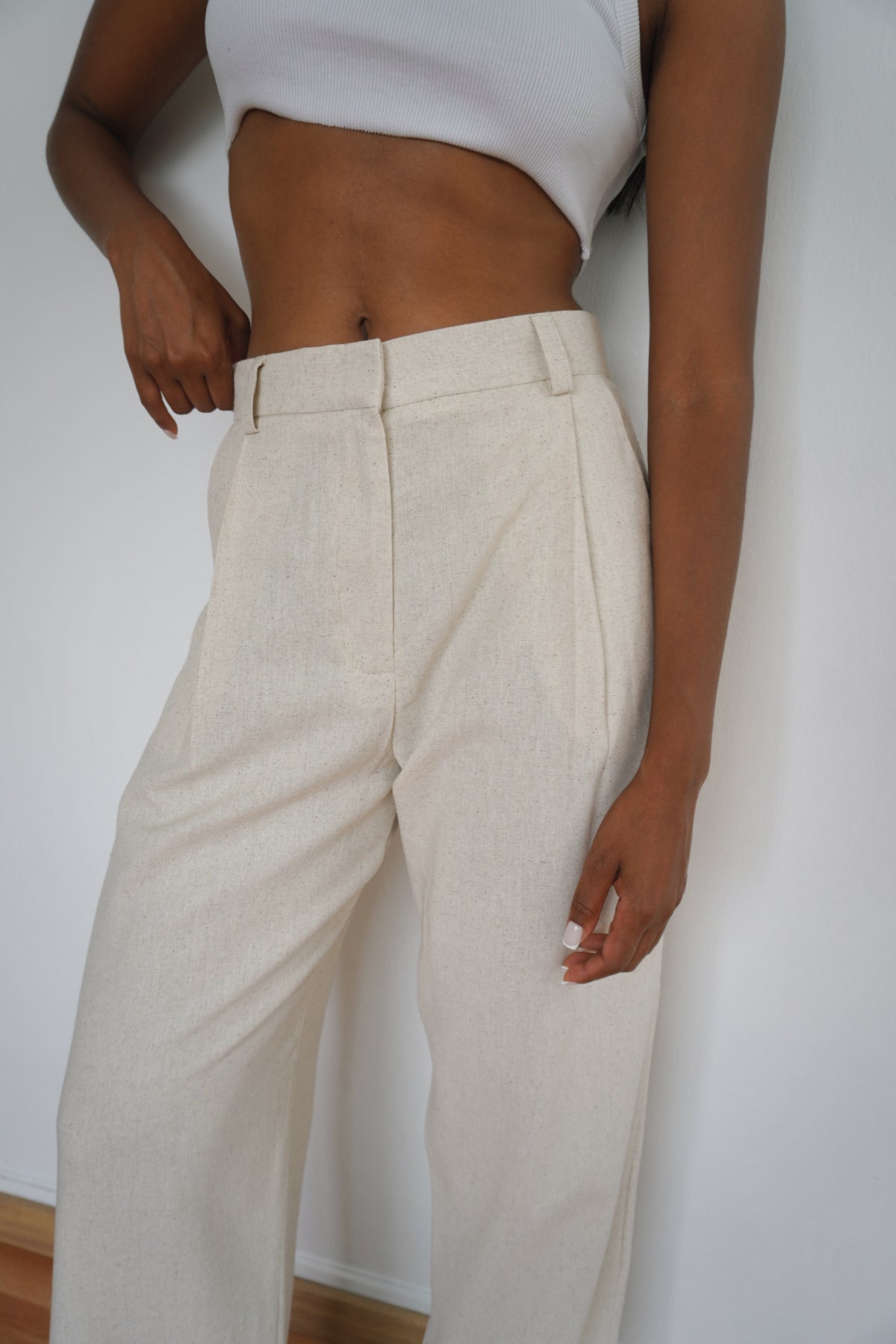 Pantalón Naomi lino crudo