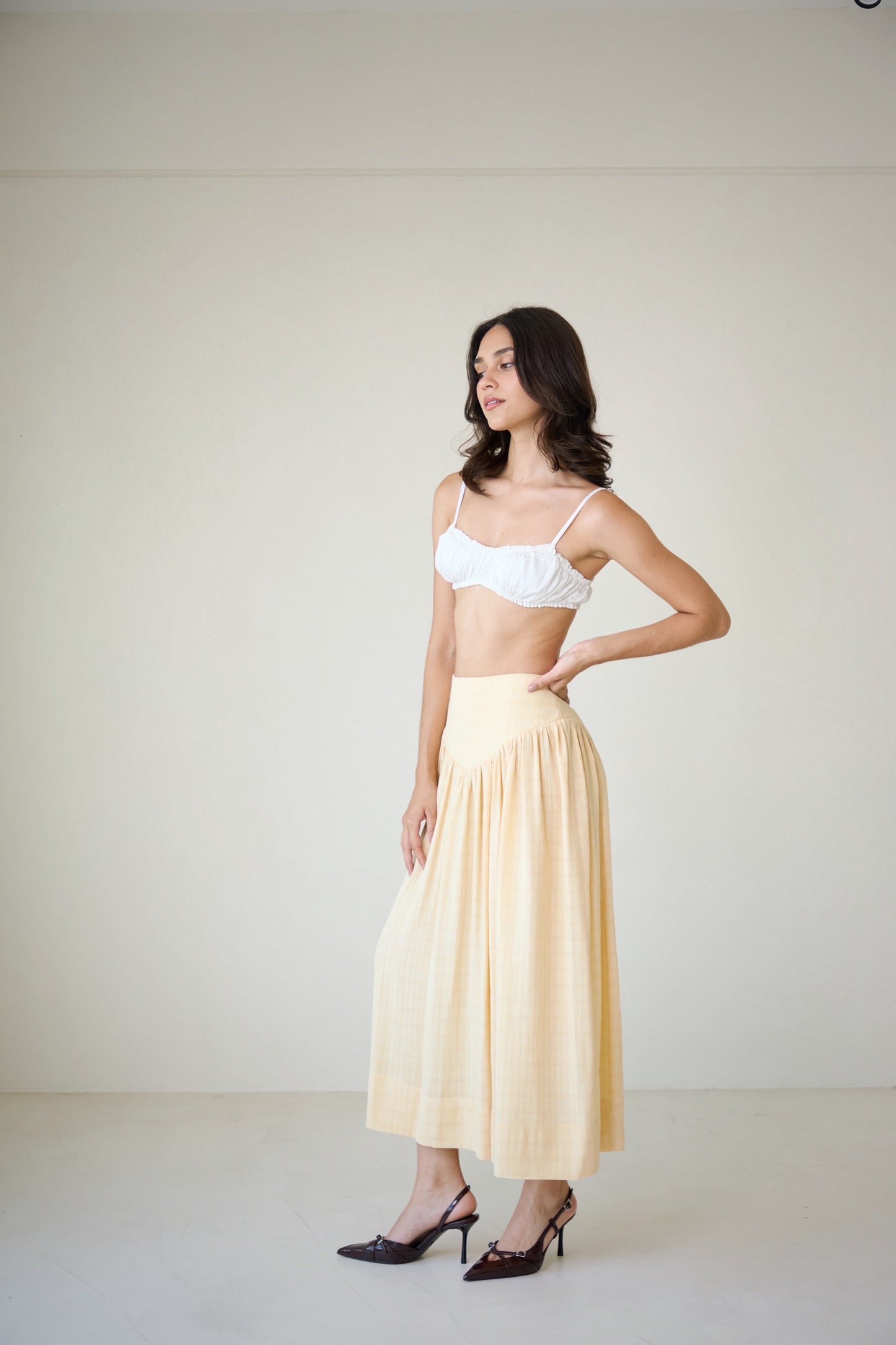 Falda rosalia amarillo bebé