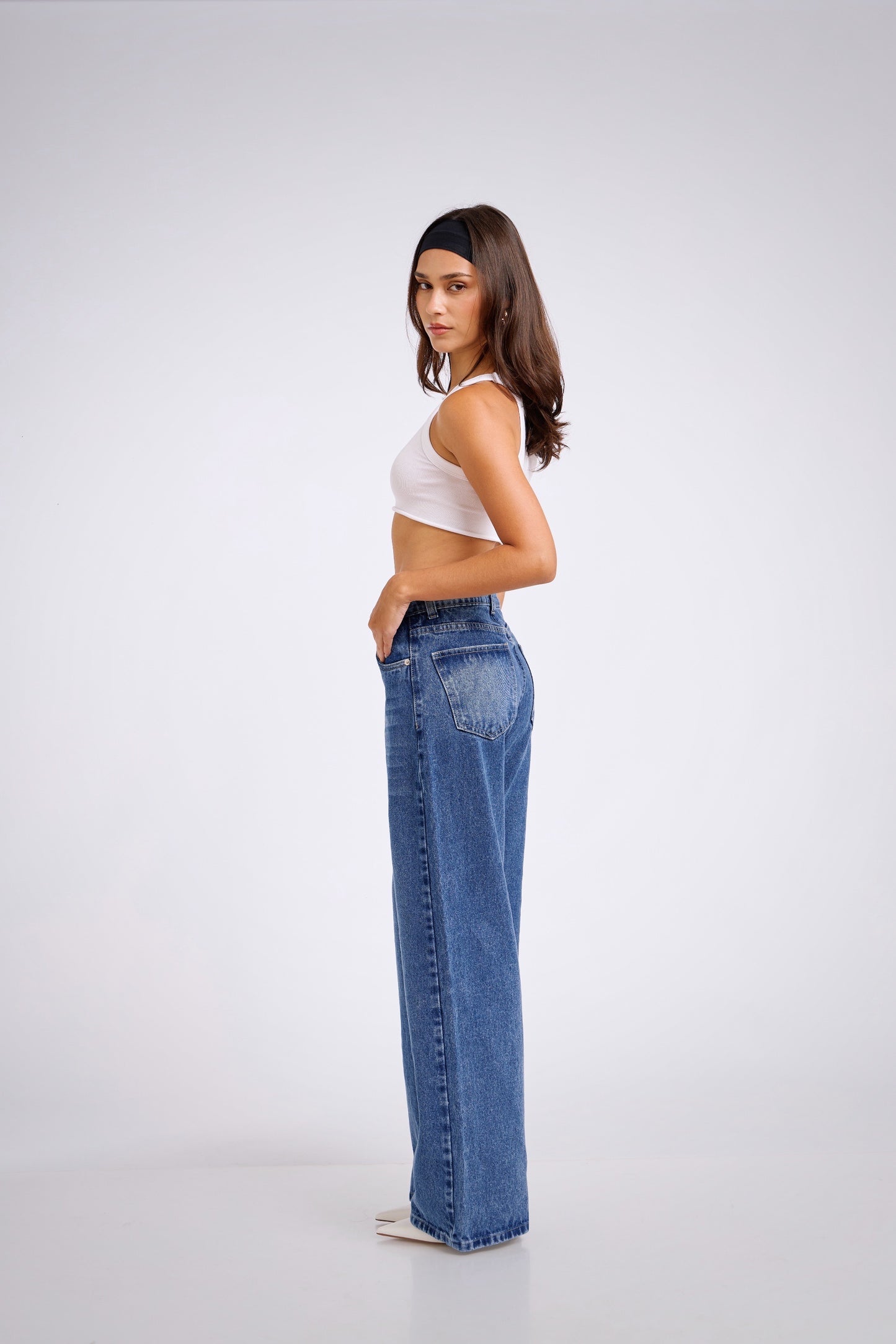 Wide leg jean Azul