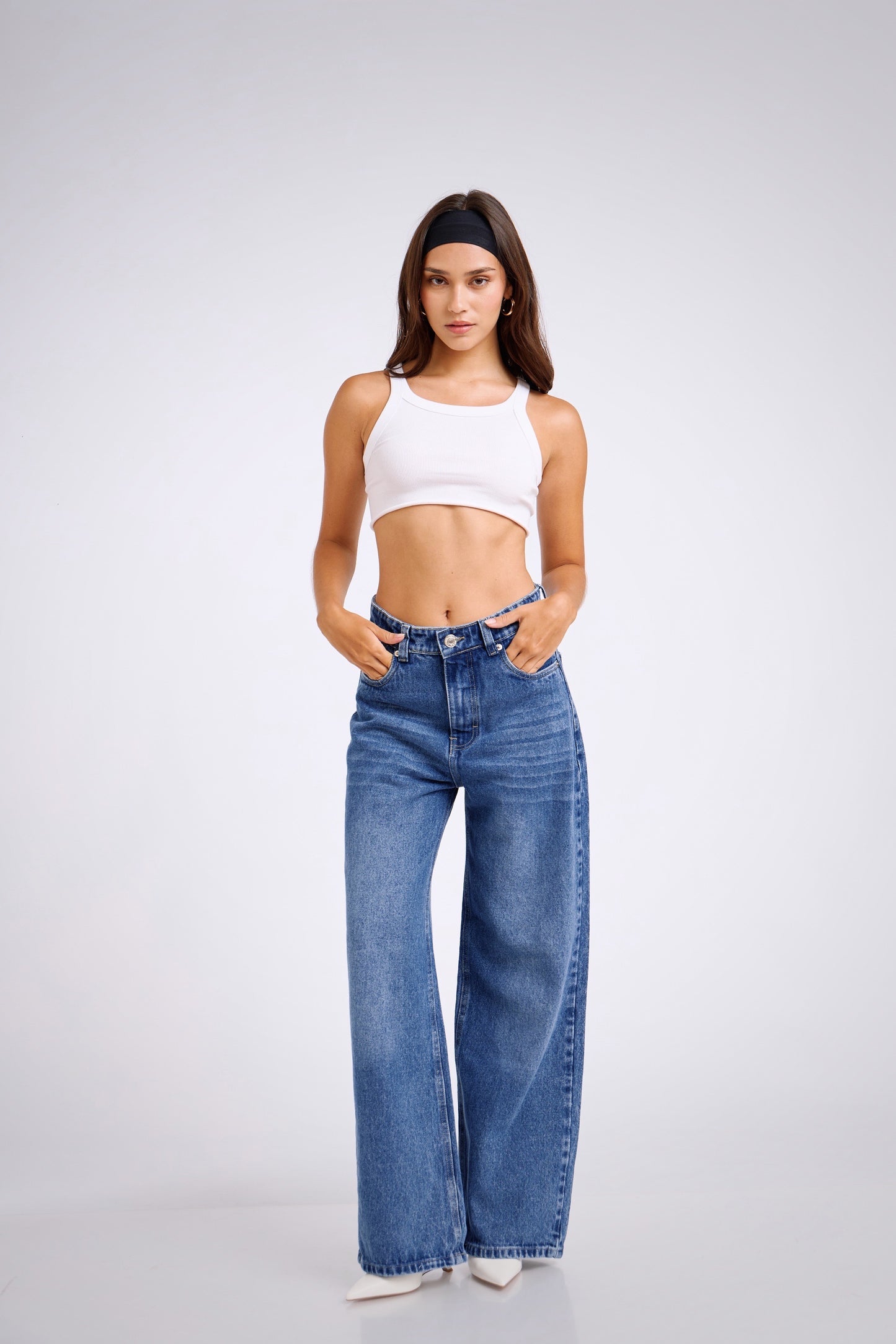 Wide leg jean Azul