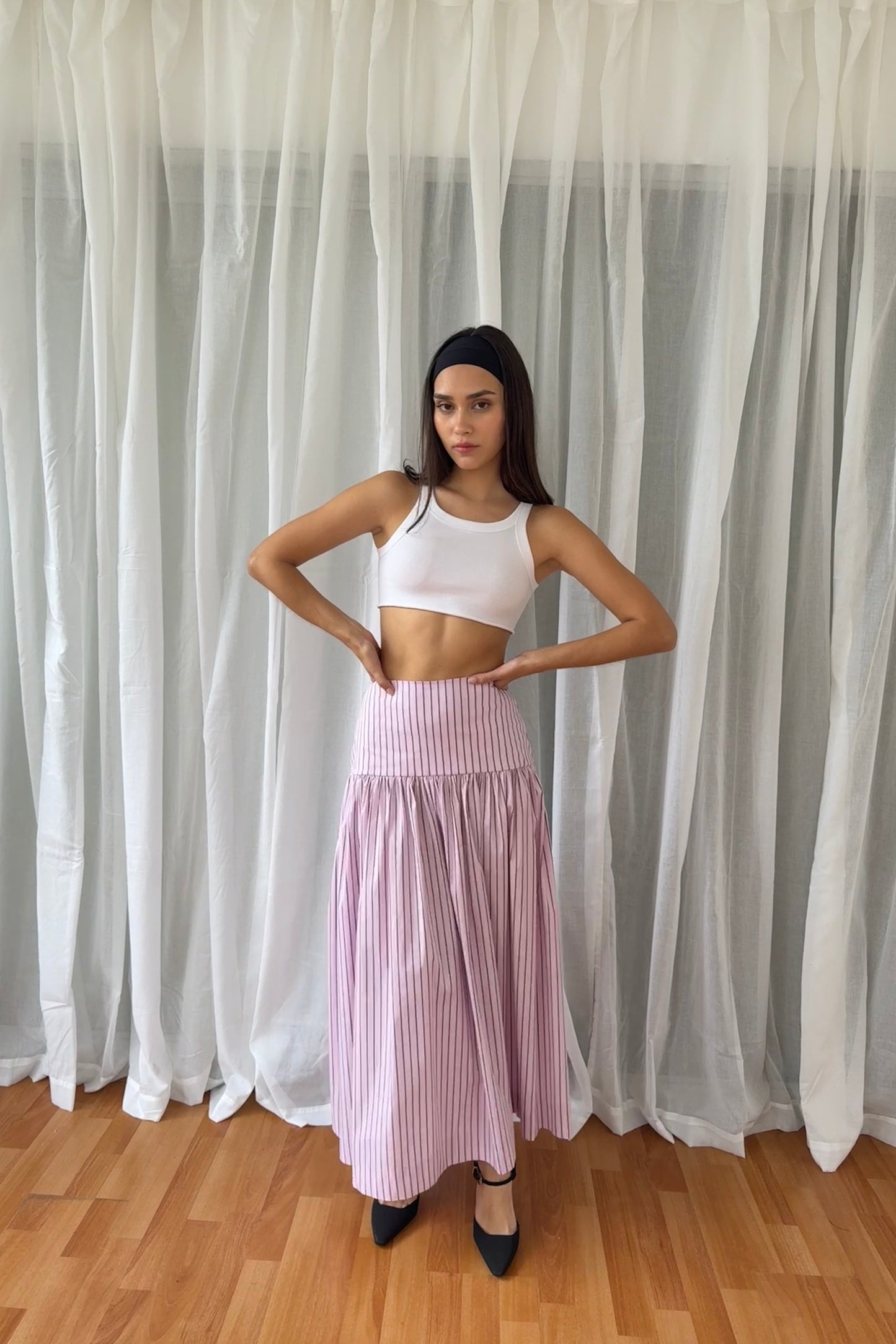 Falda marie rosa bebé