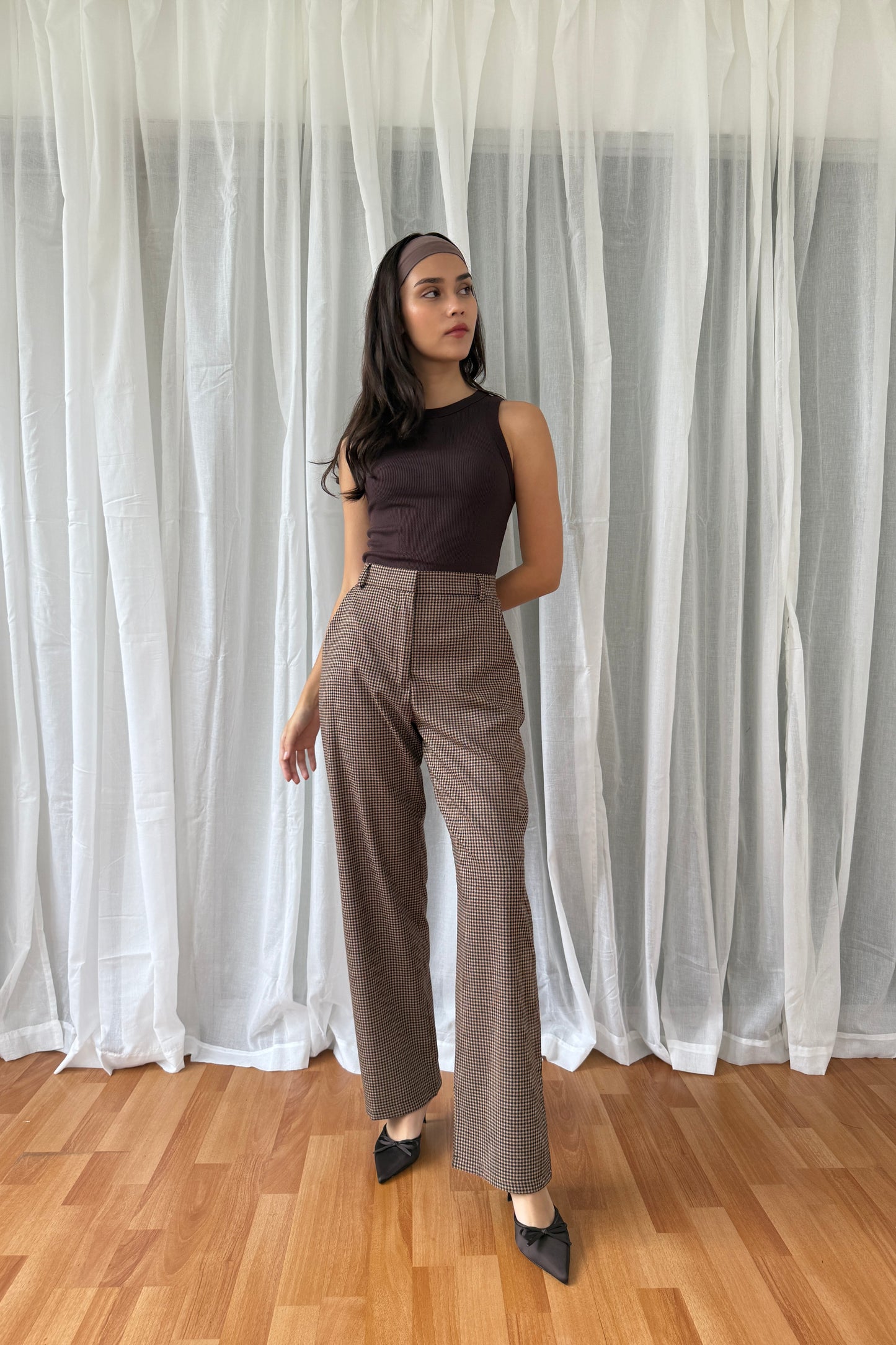 Pantalón clásico cuadros vintage