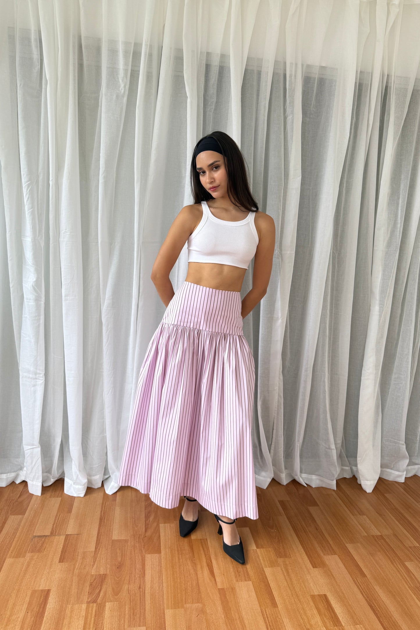 Falda marie rosa bebé