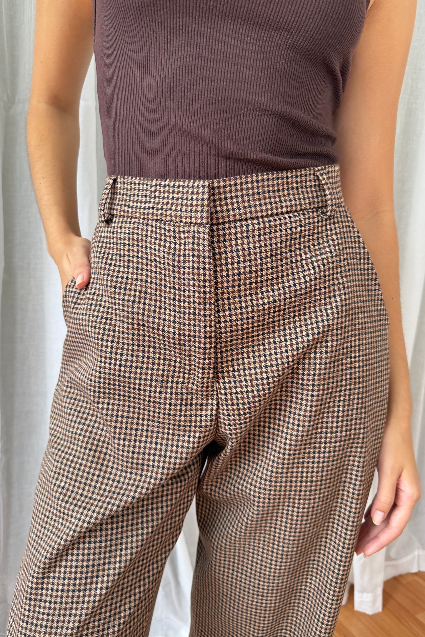 Pantalón clásico cuadros vintage