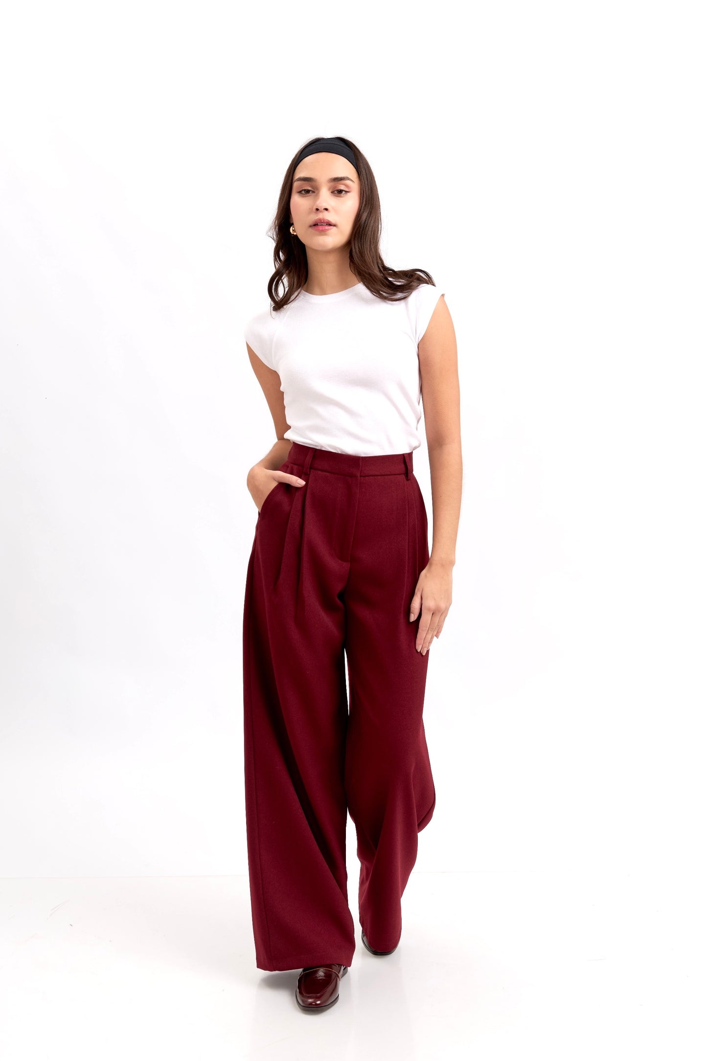 Pantalón de sastre Elisa - vino