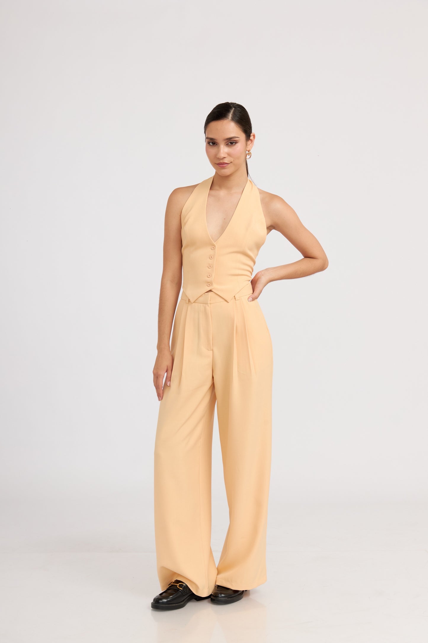 Pantalón de sastre amarillo maíz