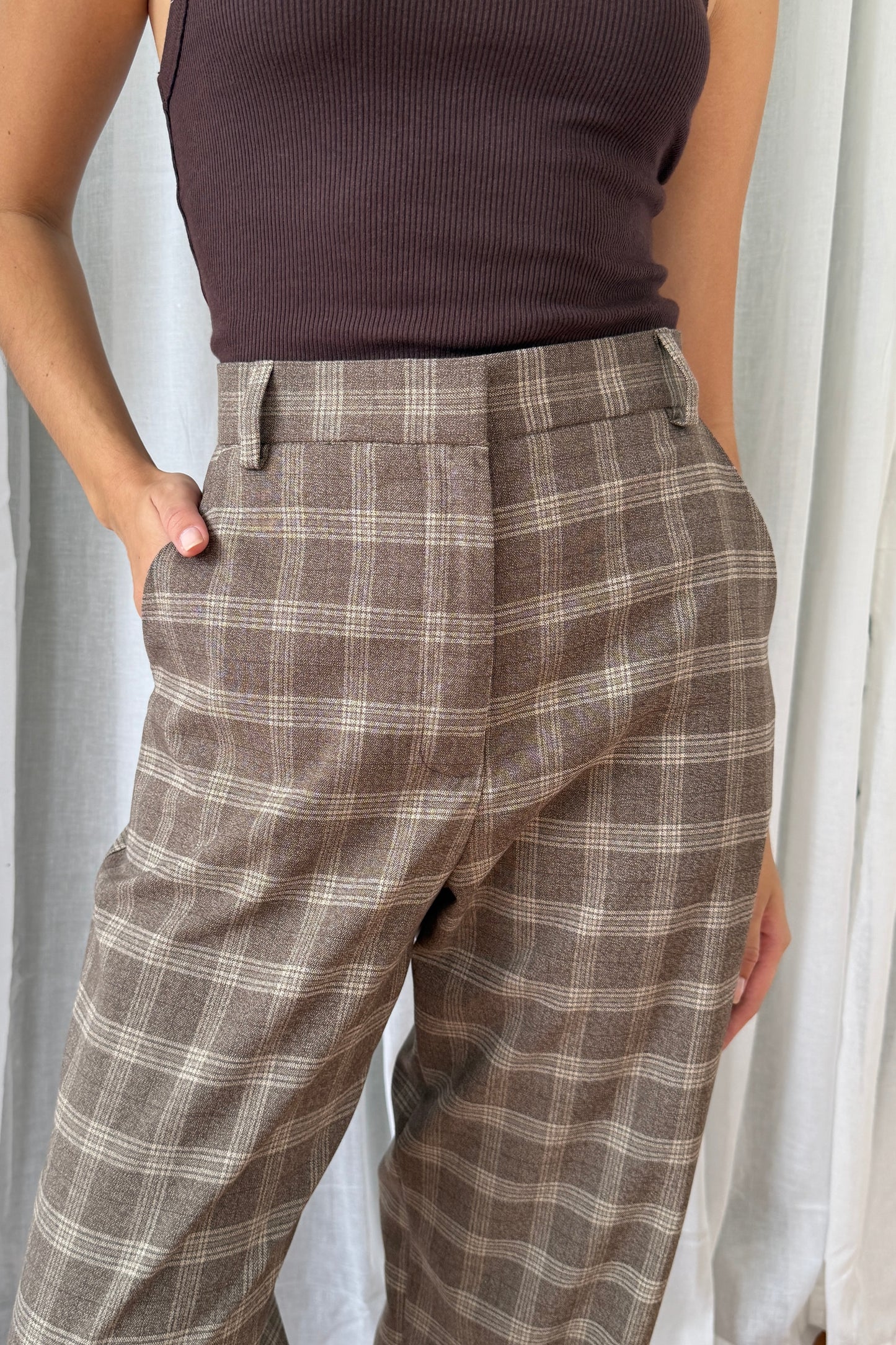 Pantalón clásico cuadros gales