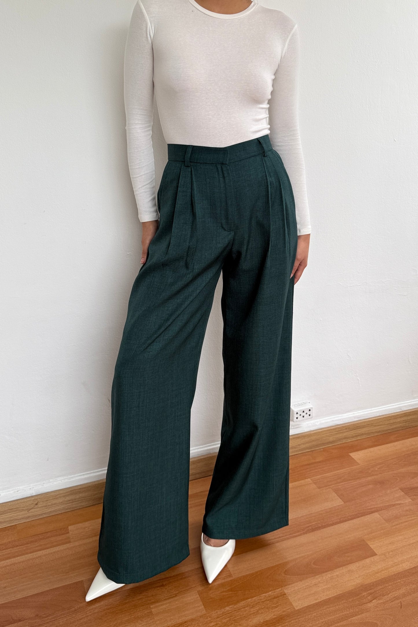 Pantalón de sastre verde oscuro - VENTA ESPECIAL