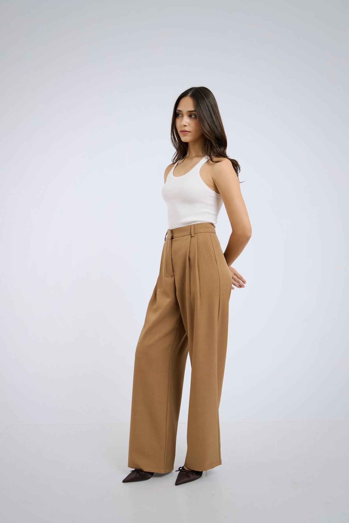 Pantalón de sastre camell