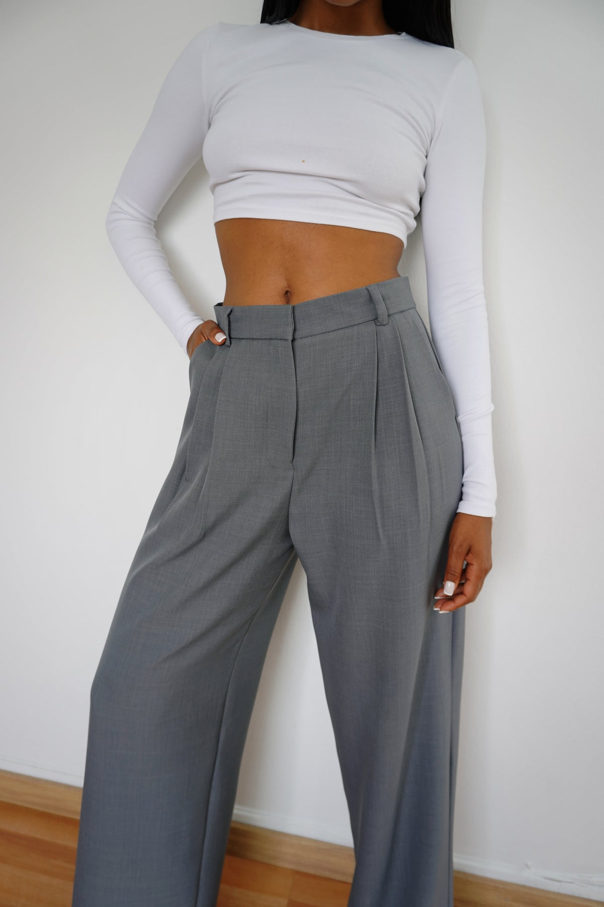 Pantalón de sastre gris medio