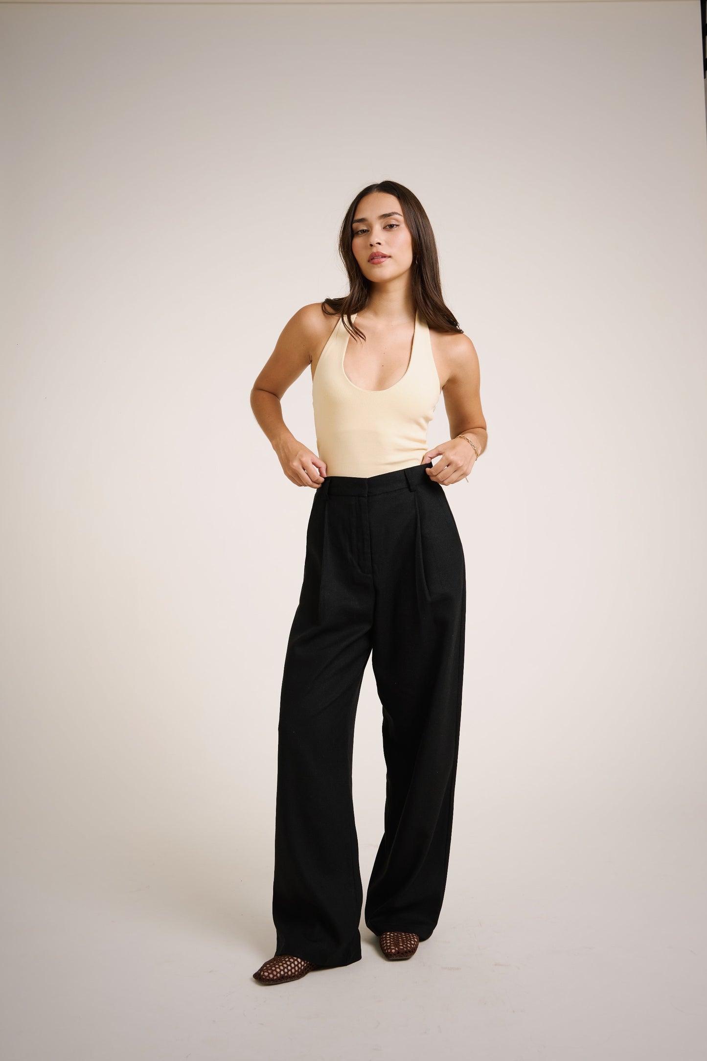 Pantalón Naomi lino negro