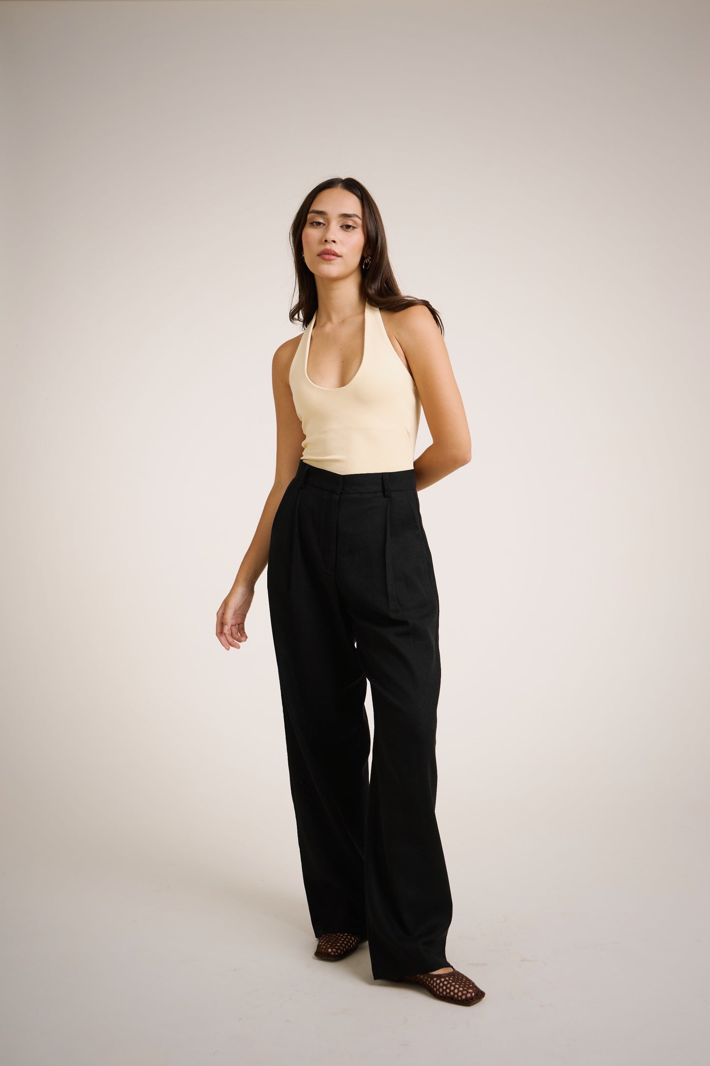Pantalón Naomi lino negro