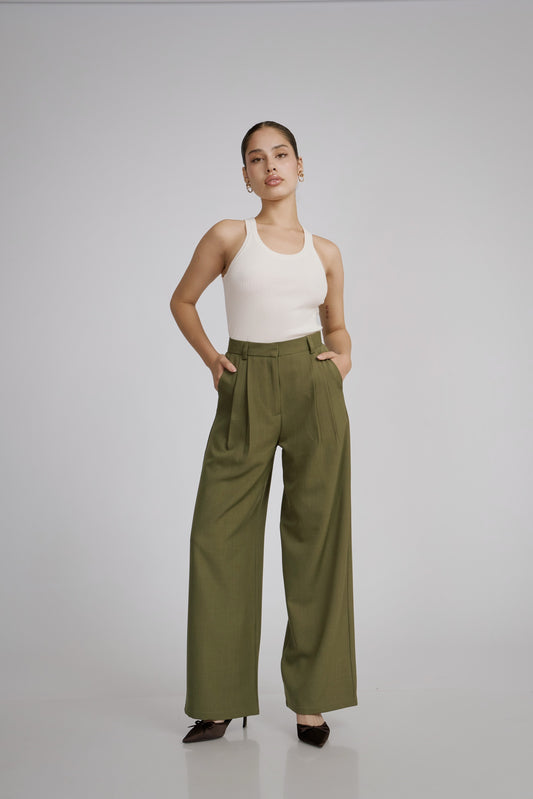 Pantalón de sastre verde