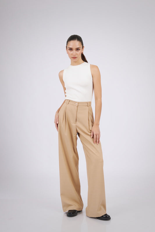 Pantalón martina beige claro