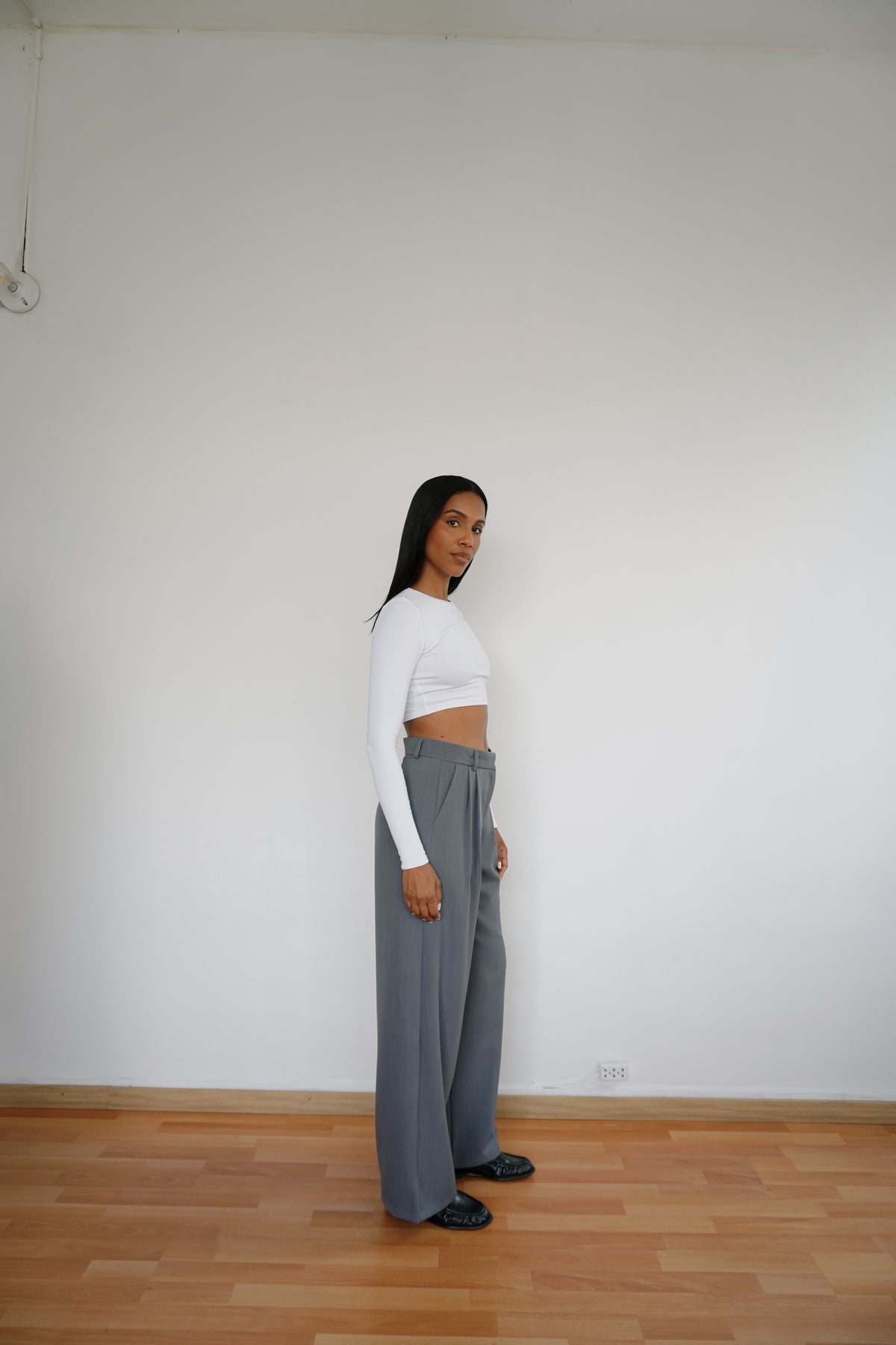 Pantalón de sastre gris medio
