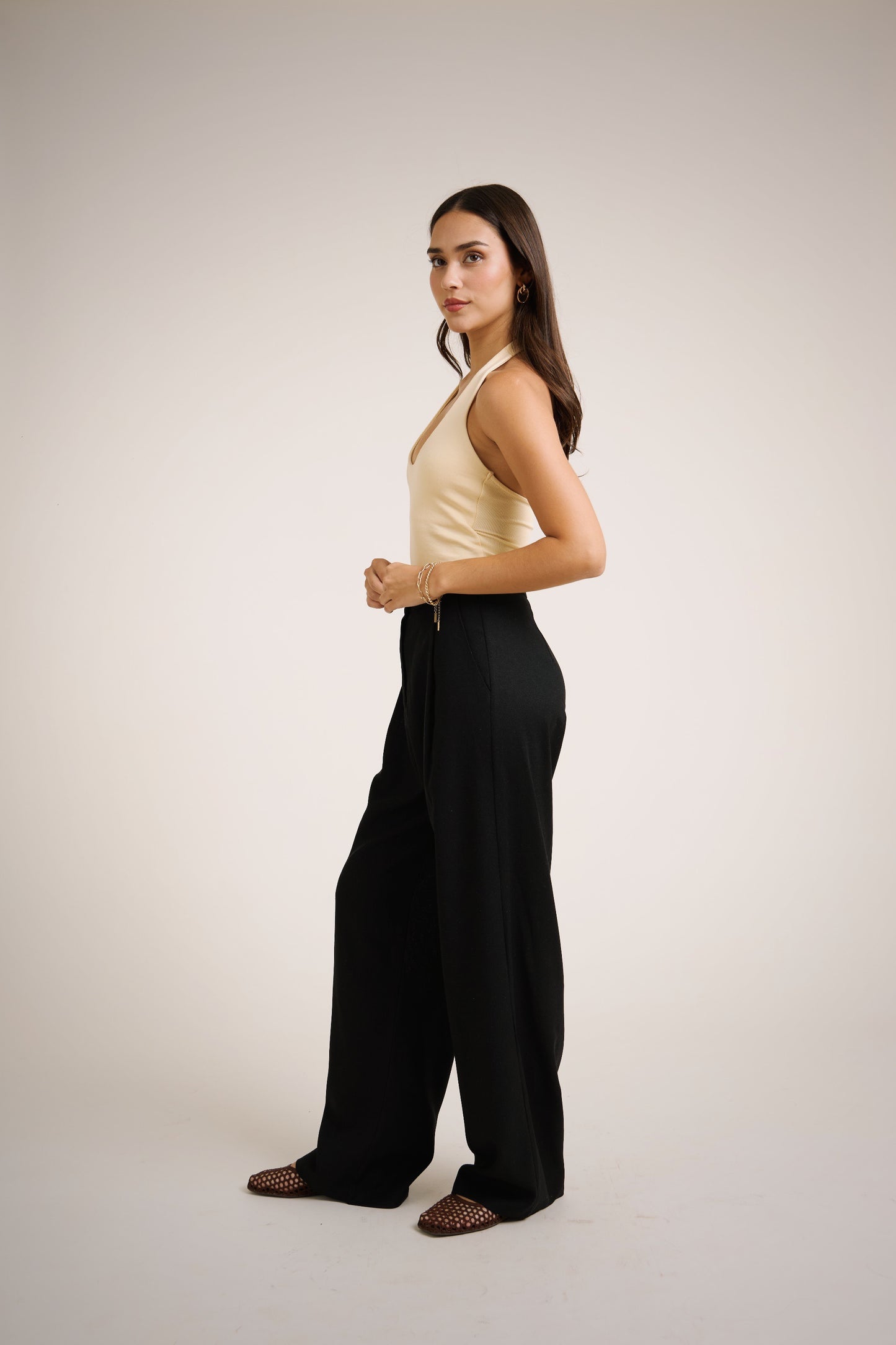 Pantalón Naomi lino negro