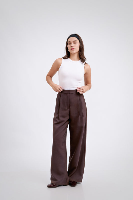 Pantalón de sastre marrón