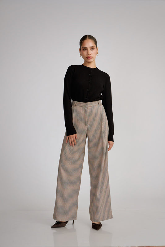 Pantalón pata de gallo claro