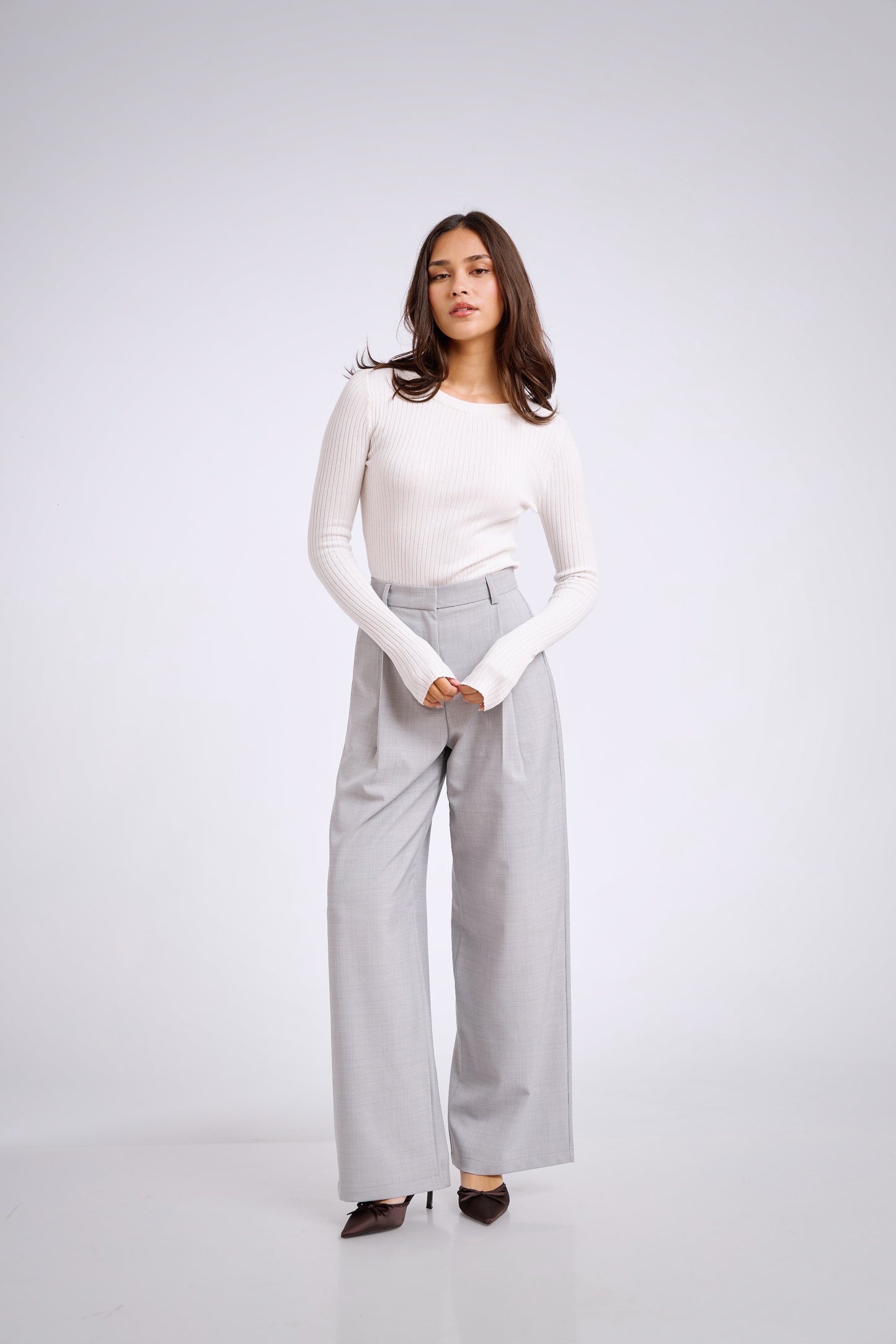 Pantalón de sastre plata - 1 pinza