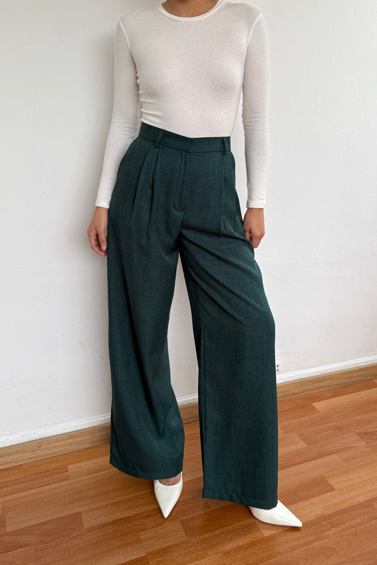 Pantalón de sastre verde oscuro - VENTA ESPECIAL