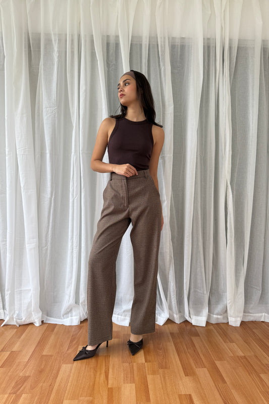Pantalón clásico cuadros vintage