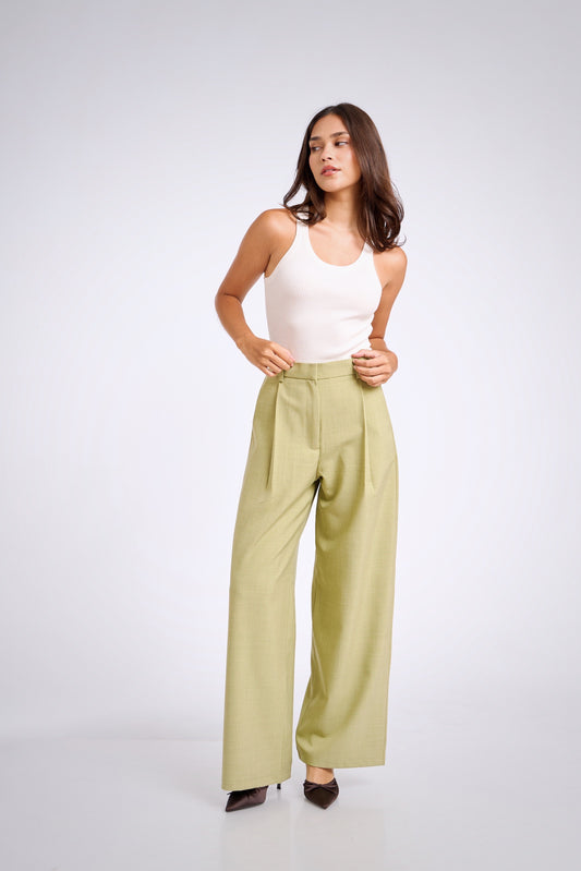 Pantalón de sastre verde lima - 1 pinza