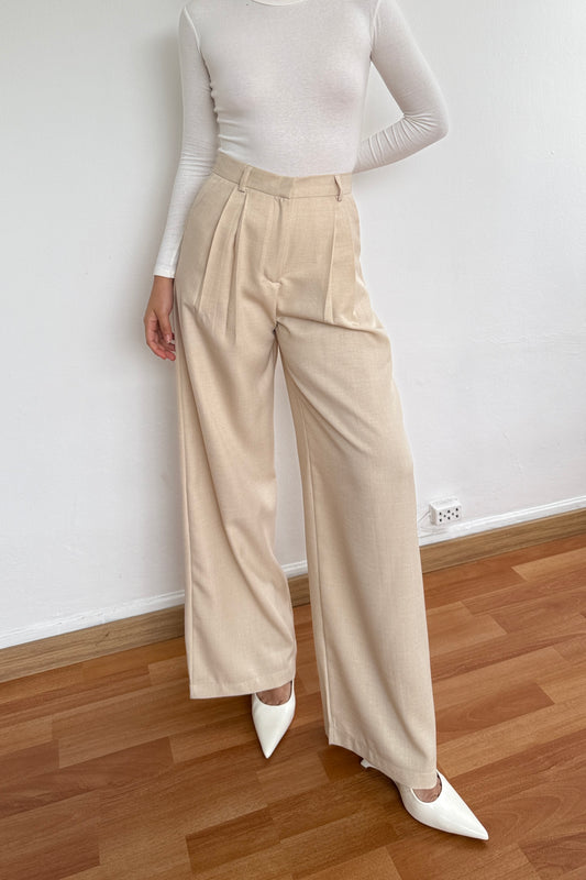 Pantalón de sastre avena - VENTA ESPECIAL