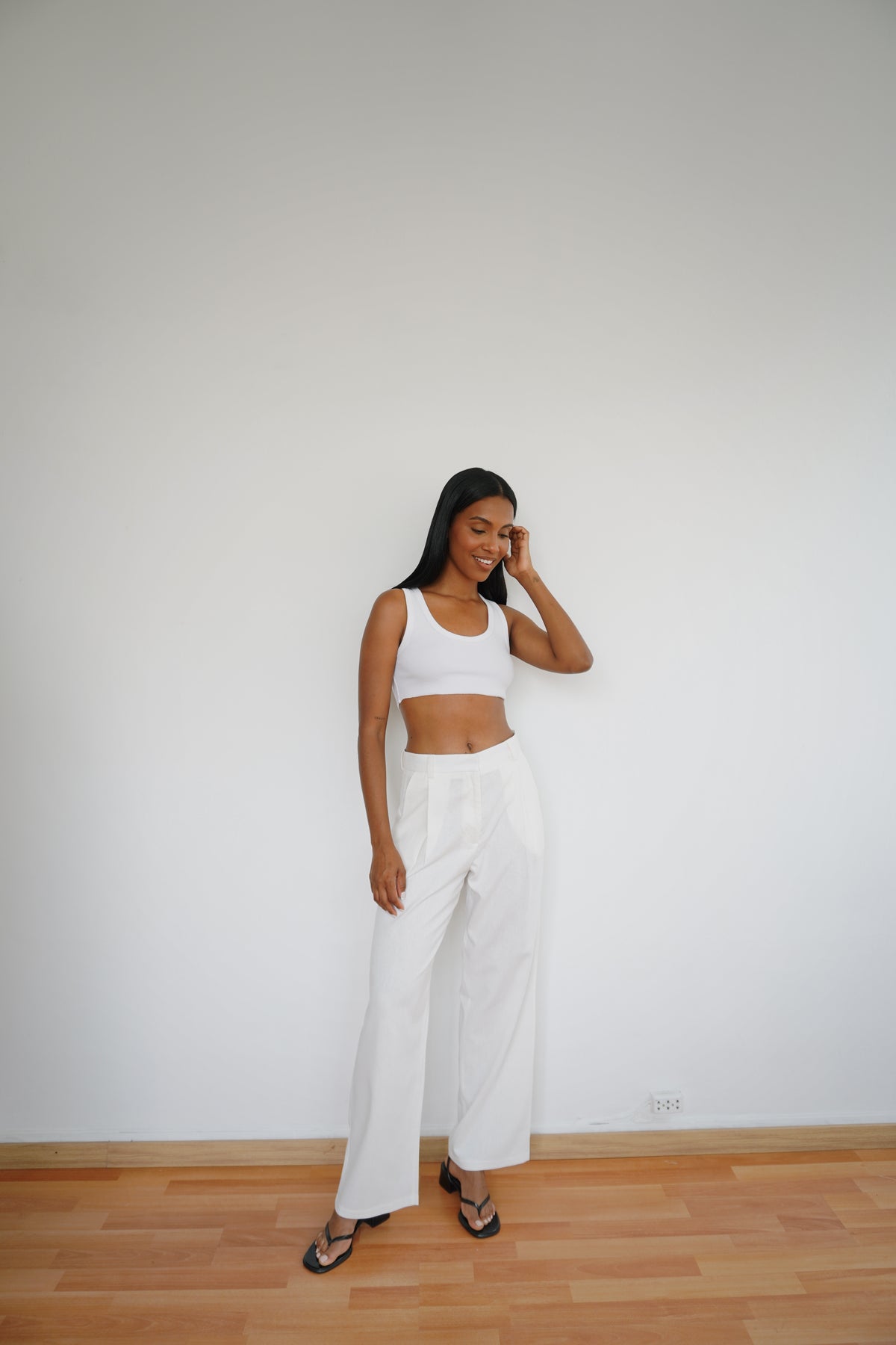 Pantalón Naomi lino perla