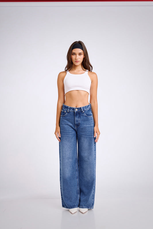 Wide leg jean Azul