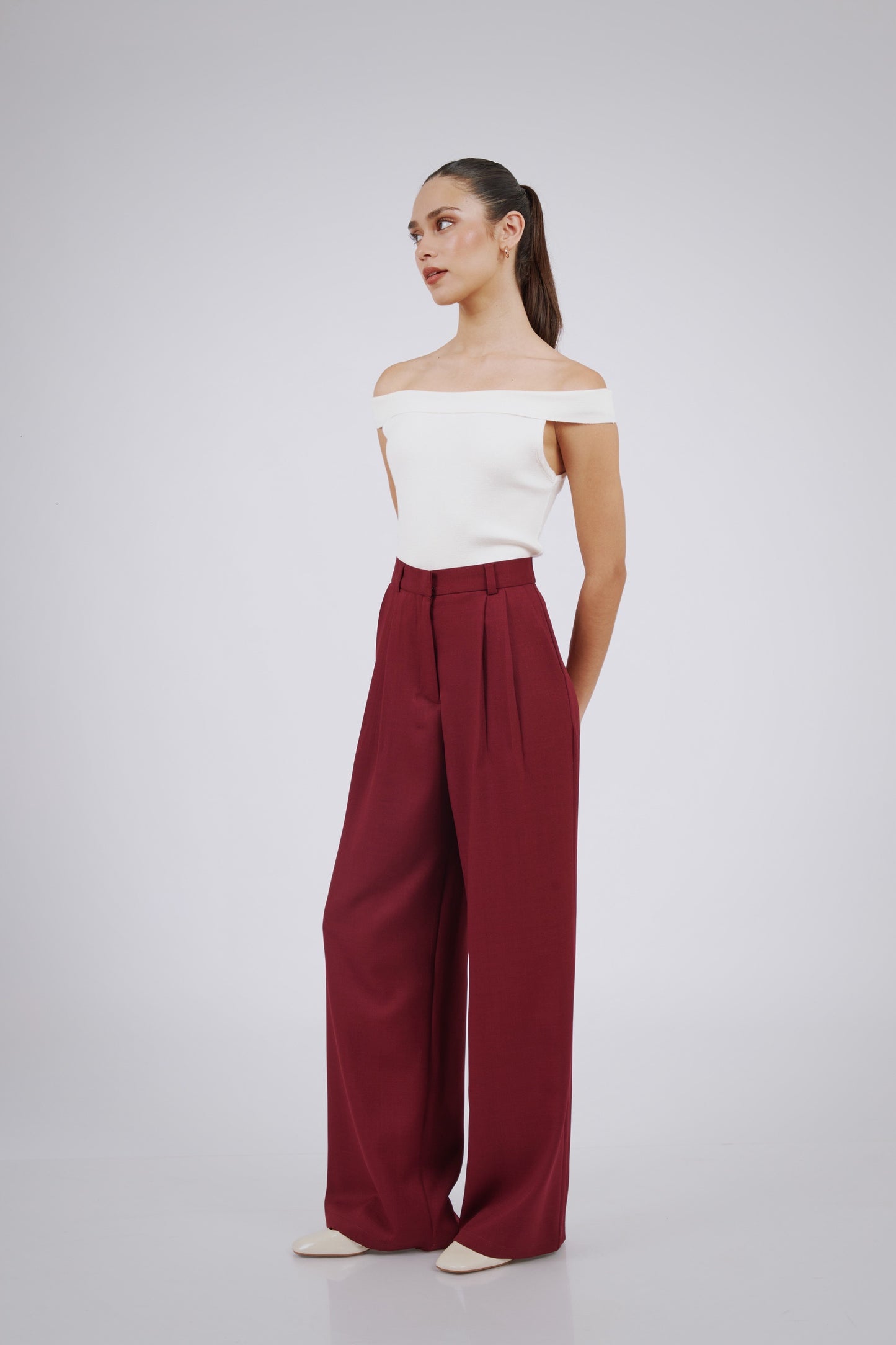 Pantalón de sastre vino