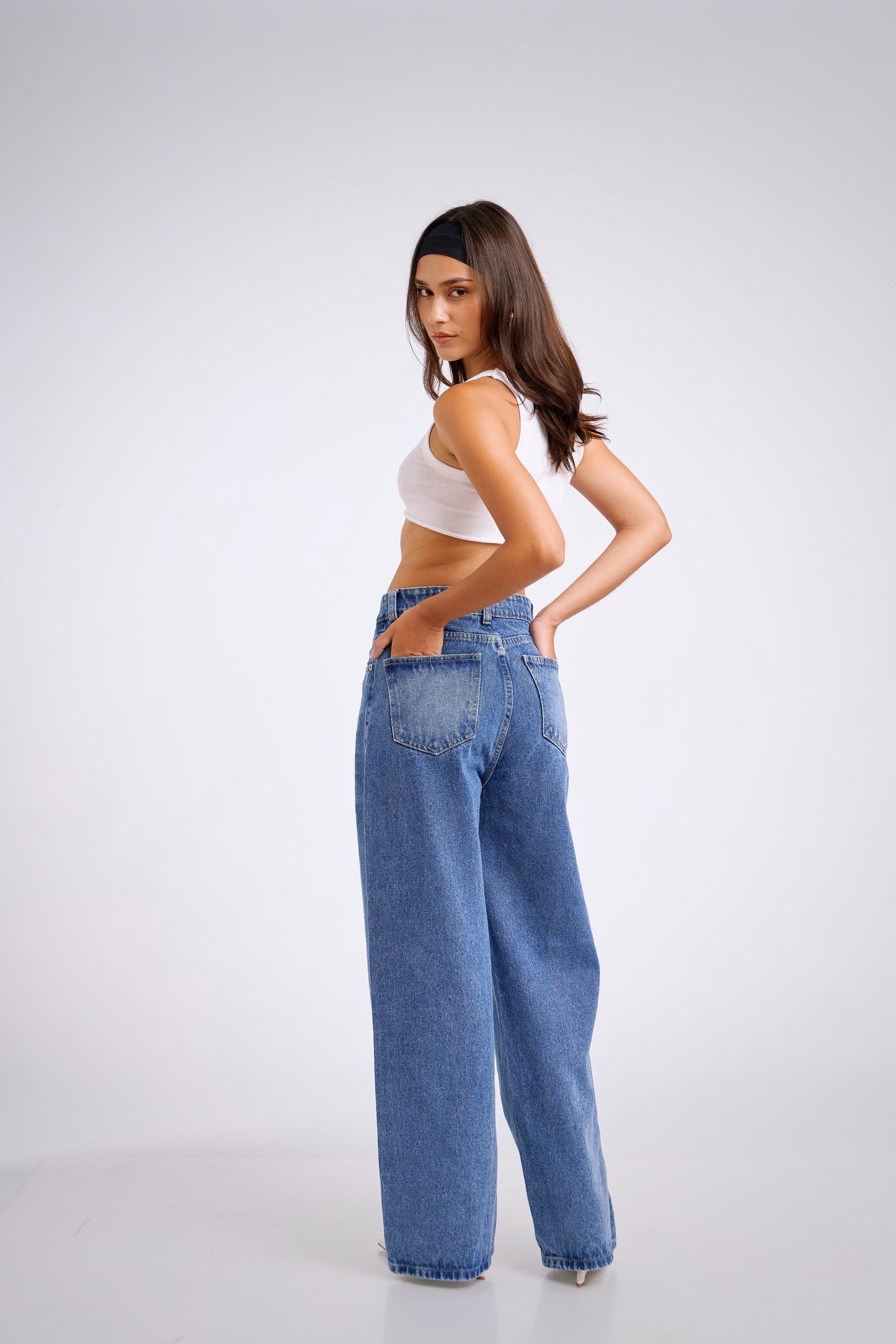 Wide leg jean Azul
