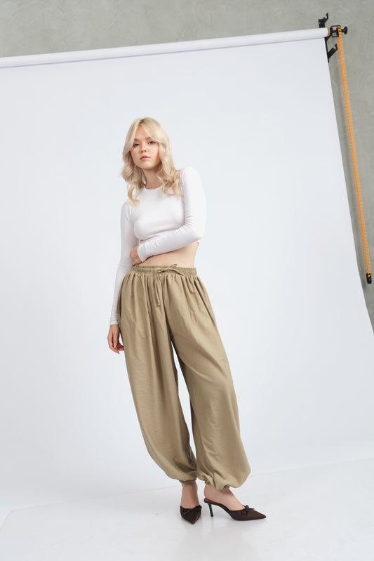 Pantalón globo verde