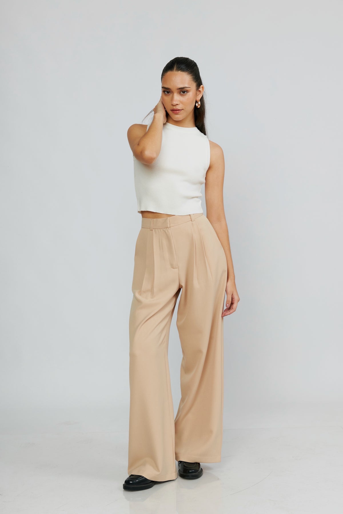 Pantalón de sastre vainilla