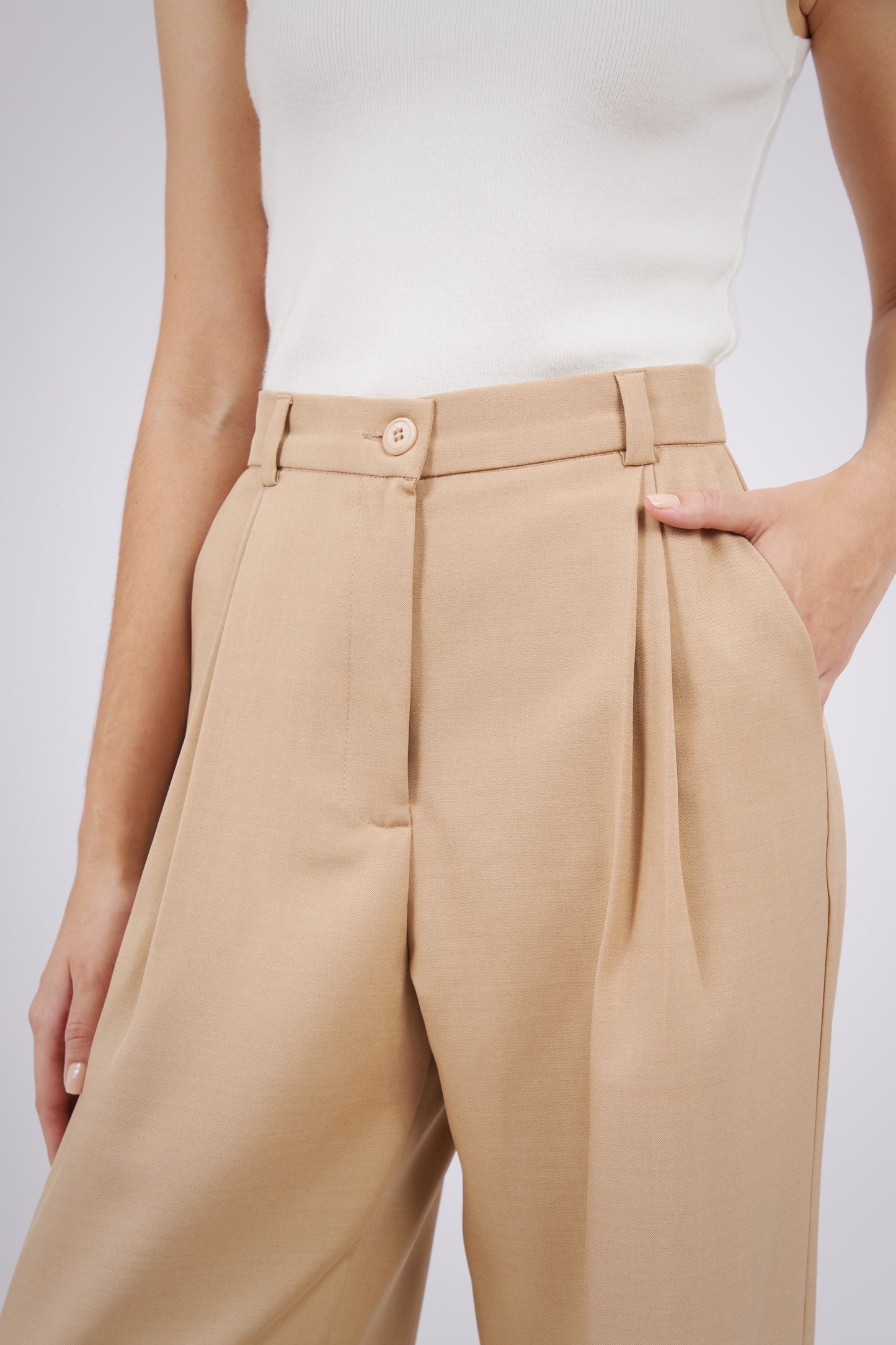 Pantalón martina beige claro