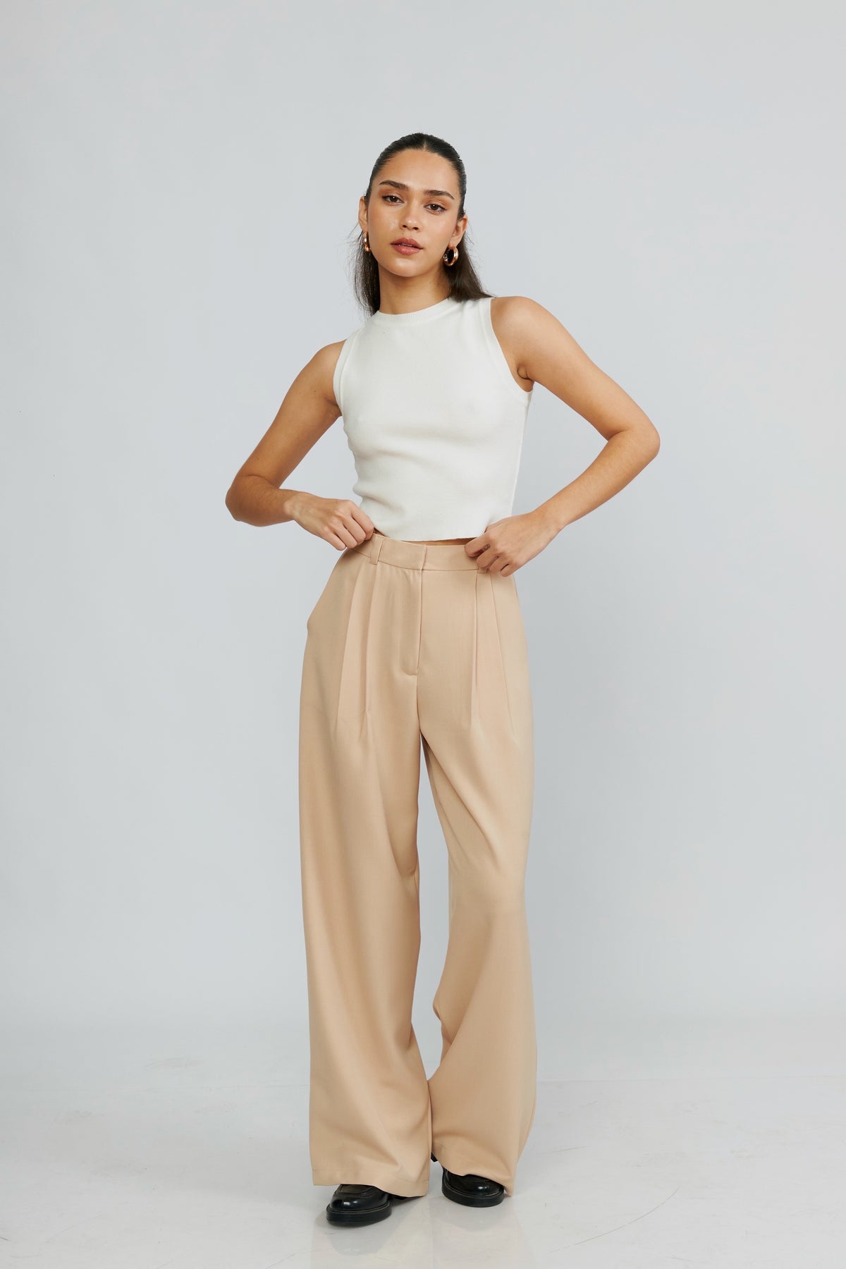 Pantalón de sastre vainilla