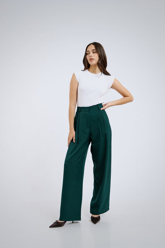 Pantalón de sastre verde