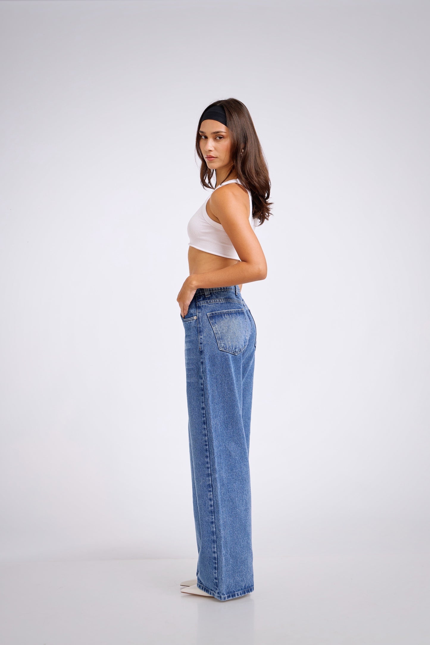 Wide leg jean Azul
