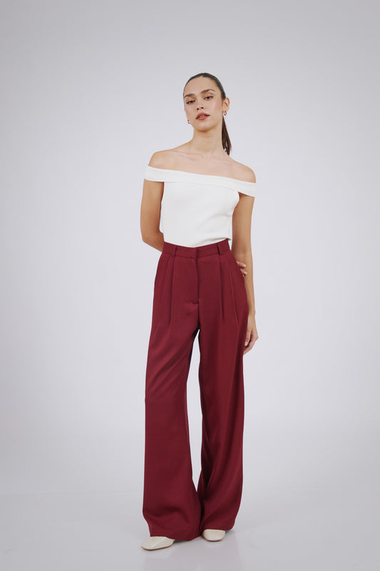 Pantalón de sastre vino