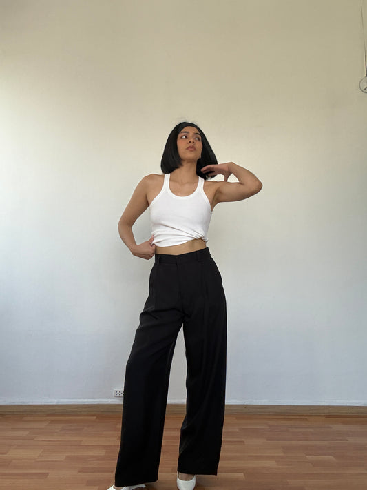 Pantalón fluido negro